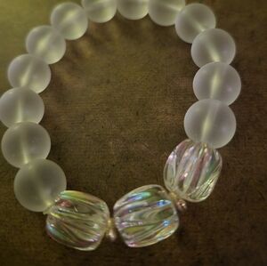 NEW Plunder Elegant Frosted Glass Bead Bracelet
